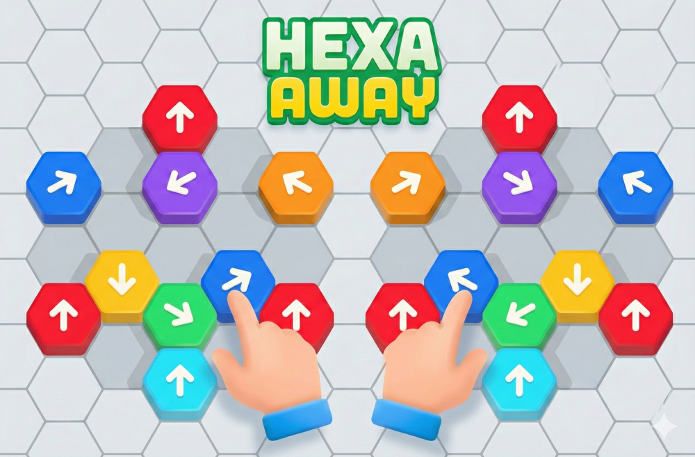 Hexa Away - Play Free Hexagon Puzzle Game Online Unblocked - Colorful Hex Tiles Gameplay